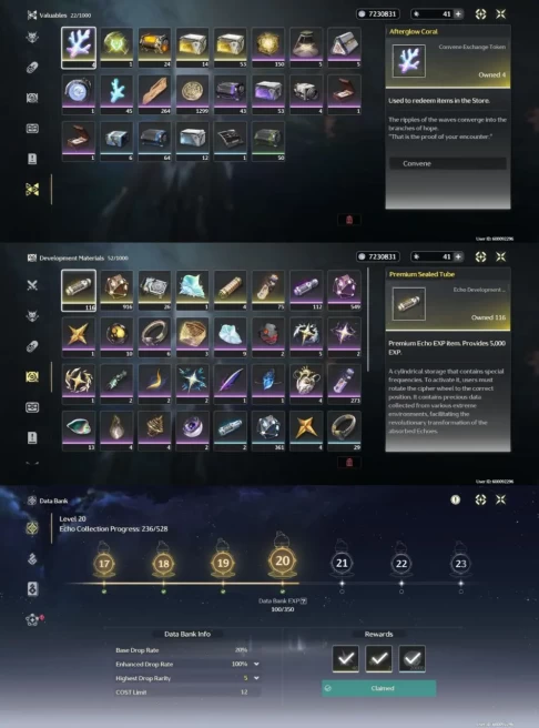 Eu - Union46 - Charcter 23 - 41 Astrite - Beutiful Account - Code569