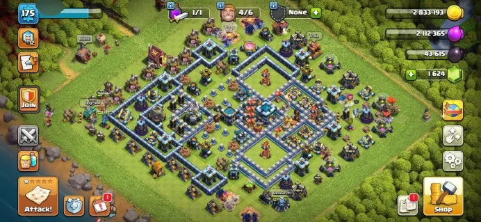 Clash of Clans (Android/iOS) SC ID- [Big Sale] TH13 - Level 175- Heroes(69/71/41/50/21) - Many skins - Build 9  - Cheapest price