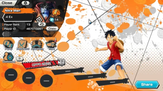 Global|7 META EX|Gol D.Roger King Pirates,Fleet Admiral Sakazuki,Shanks RED,Kid&Law Oni Etc|Rank13|Log Bandai|Check SS(OPBR1070)