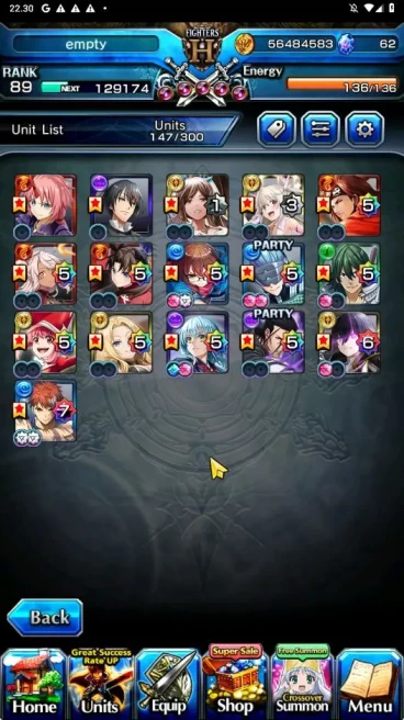 Global|Rank 89|16 Ascend [ShiroEmiyaTW,HoukaTW,IslidHPTW,HajimeSaito,DLS Rimuru,Alpha,Etc]+Lpot 510|Check SS (GS1502)