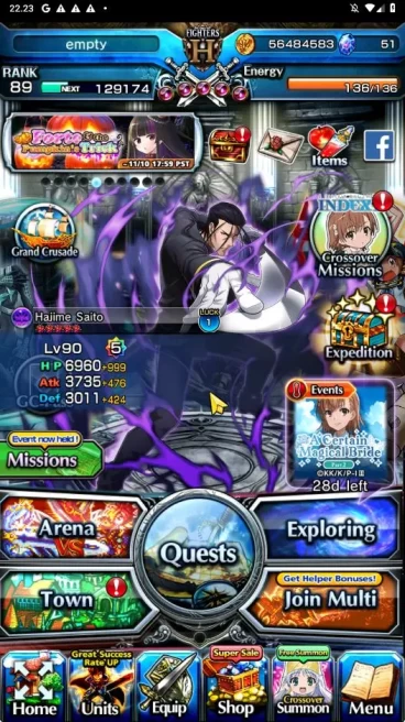 Global|Rank 89|16 Ascend [ShiroEmiyaTW,HoukaTW,IslidHPTW,HajimeSaito,DLS Rimuru,Alpha,Etc]+Lpot 510|Check SS (GS1502)