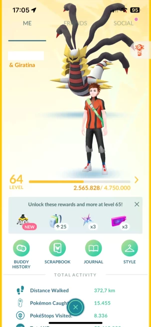 Level 64, 5 Legend IV 100, 57 Shiny, 121 Legend, 68 IV 100, 10 Shiny Legend, 11 Shadow Legend