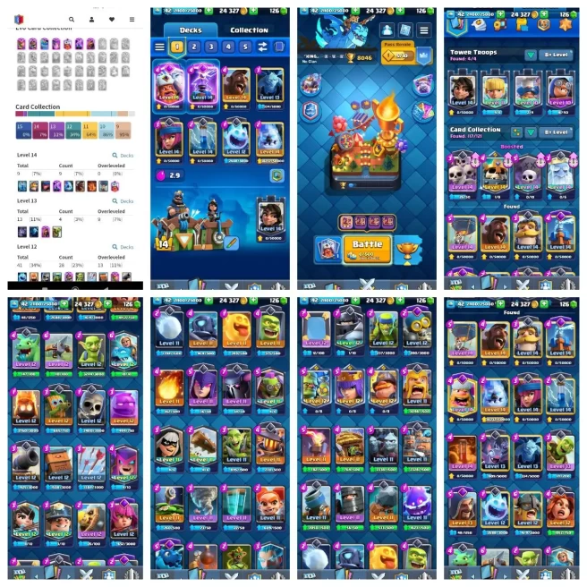 R126【CR+COC】【KT 14_LVL 42】7 EVO CARD▰9 CARD MAX▰42 REM & PRINCES KISSING EMOTE▰8K TROPHY▰9 YEAR PLAYED【TH 13 MAX▰HERO: 66,72,43,50,20▰8 EPIC MAX