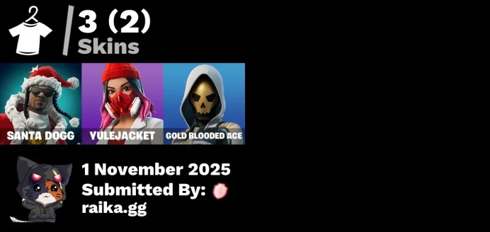 [PC/PSN/XBOX] 3 skins | Santa Dogg | Yulejacket | Gold Blooded Ace | Nemesis Box | Snoop's Holladizzle Bass | Lunarios | Double Header