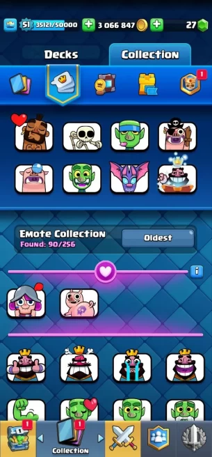 Clash royal (Android/iOS) KT 14 - lvl 51 - Cards109 /121 - Max Card 30 _lvl 13 card 5/Emote 90 / skin tower 2 /Fast delivery/Cheap sale