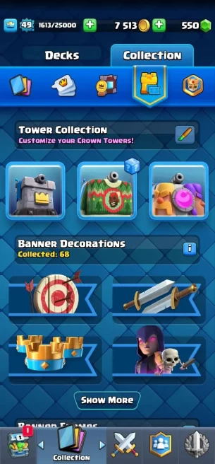 Clash royal (Android/iOS) KT 14 - lvl 49 - Cards118 /121 - Max Card 21 _lvl 13 card 13/evocard5/Emote 74 / skin tower 3 /Fast delivery/Cheap sal