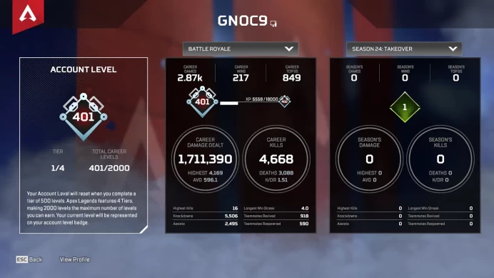 AP443 //APEX027 - Level 401 - Cobalt Katar Heirloom (Upgrade) - 57 Legendary Items - Metal Craft 535 - Token 36,300 - (K)