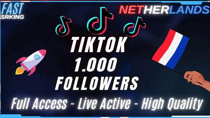 1.000 TikTok Followers Account / Netherlands / High-Quality