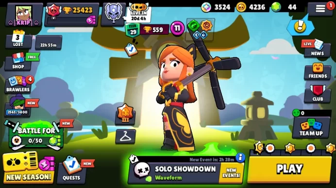 ◄ 79 BRAWLERS ► 25000 TROPHIES ◆ 87 SKINS ◆ RANK 30 [9] ◆ 5 HYPERCHARGE ◆ 9 MAX POWER ◆ 9 LEGENDARY ◆ BR356