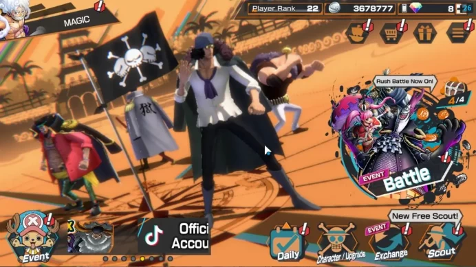 Global| 8META EX|Divine Dep Shanks,Film Zephyr,Four Emperor D Luffy,Creature Kaido,etc|Rank 22|Log Bandai|CheckSS(OPBR1101)