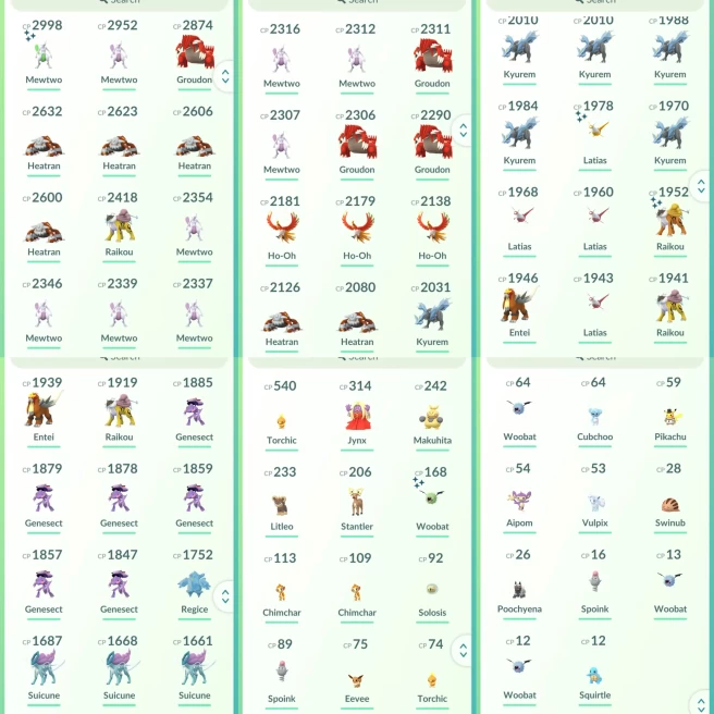 lvl28,have 42 Legendary,9 Mewtwo,4 Groudon,7 Genesect,many nice high CP pokemons N8628