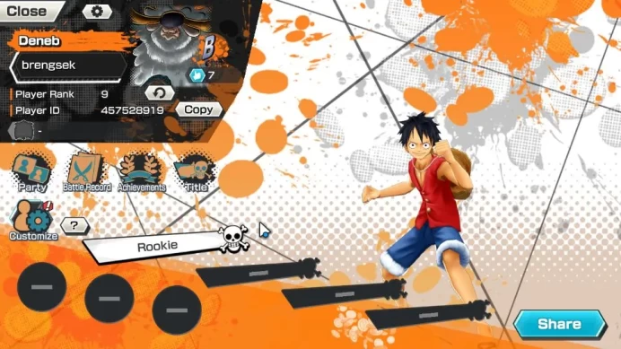Global| 5 META EX|MonkeyDGarp,GreatePirateDRoger,KingOfThePiratesDRoger,Kuzan,Jaygarcia Saturn|Rank9|LogBandai|CheckSS(OPBR1110)
