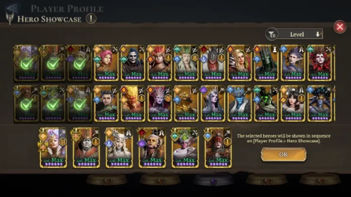 WOR49: Server 60xxx - 5,8 Milion Power - 10 Lord Morrigan - 58 Legendary Heroes 