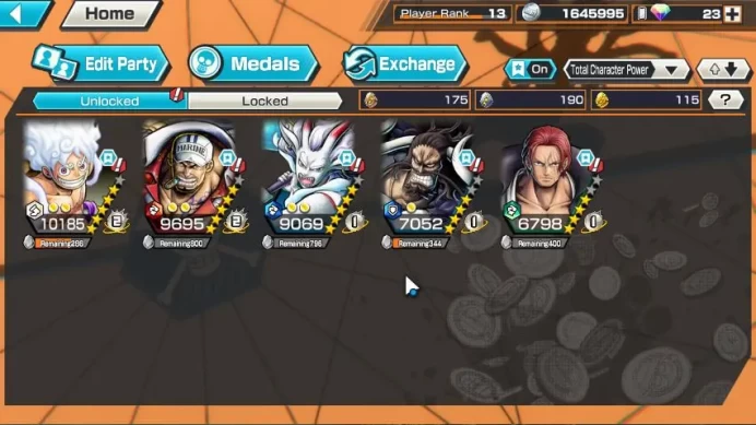 Global|5 META EX|Four Emperor Luffy,Sakazuki,Kaido,Yamato,Film Red Shanks|Rank 13|Log Bandai|Check SS(OPBR1126)
