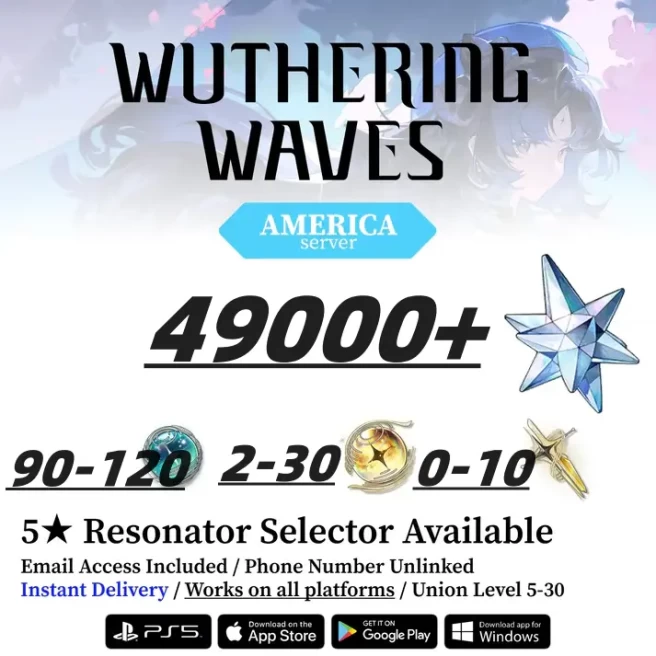 America///Astrite 49000++/Radiant Tide2-30/Lustrous Tide90-120/Voucher of Reciprocal Tides 0-10/Microsoft Mailbox, safe and stable]