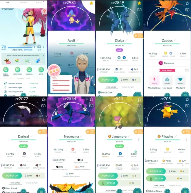 1796 Level 70 Legacy 50 Shundo Azelf Shiny Bouffalant Legendary100x7 Shiny DMax Zapdos Shiny: darkrai