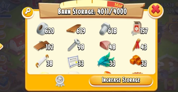 Hay Day Rich Farm ◆ Lvl 80+ ◆ Barn 4000 ◆ Silo 1000 ◆ 5.6M Coins ◆ Premium Setup Account