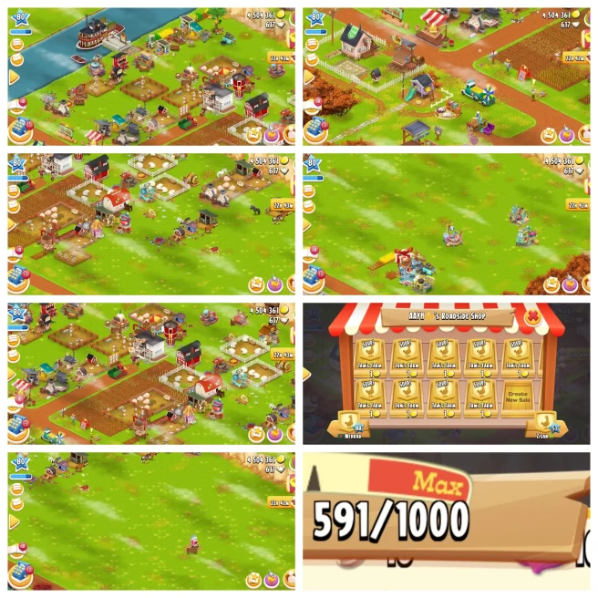 H39◆FARM LVL 80◆ALL LAND UNLOCK◆BARN: 4K◆SILO: 1K◆4.5M COINS◆617 DIAMOND◆FULL ACCESS
