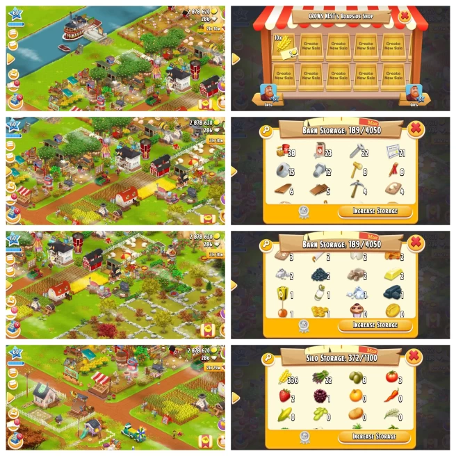 H41◆EMPTY FARM LVL 60+◆BARN: 4000+◆SILO: 1100◆2.8M COINS◆FULL ACCESS