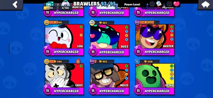 Brawlers: 93 Lvl Max: 25 Skins: 217 Gem: 87 Change Name: Free+clash of Clans TH12max