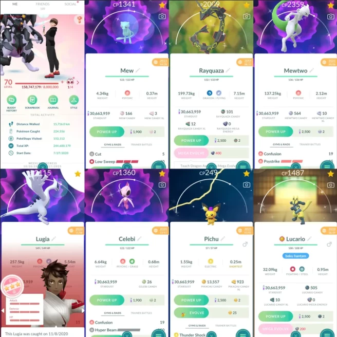1806 Level 70 Legacy 50 Shiny Mew Armored Mewtwo x1 (traded) Shundo Mega Charizard Shiny Rayquaza Shiny Mewtwo Shiny Celebi Shundo: Garchomp,