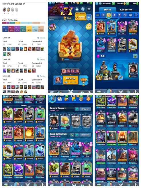 R133【KT 14_LVL 44】Rare Goblin Kissing Trophy▰12 MAX CARD【Royal Ghost Evo Thinking, Sword of the Spirit,Dancing Mini Pekka】8.6K CUP▰9 YEAD PLAYED