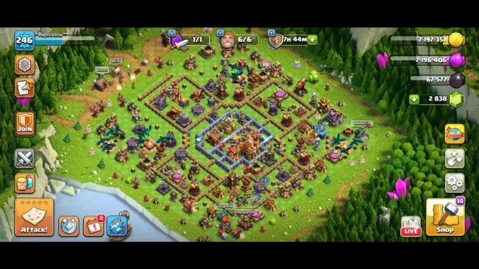 Th 16 100% max Except for the wall 3 k gem 5 skin hero 800 medal