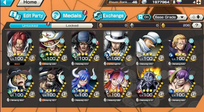BR623-IOS+Android-Hyber 48+Shank v4 Full Boost+5 Ex Max(Kuzan+Sabo+Lucci+Kaido)+Good Medal+Support 162%+Uta Hallowen Max+Kaku Max+King Max+Ulti
