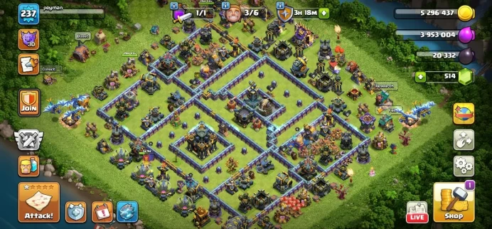 TH 17 Full Max, 10 Equipment Epic(15 Max), Defense Max, 1000 League Medal, Wall high level, free Change Name, Hero high level, Lifetime Warranty