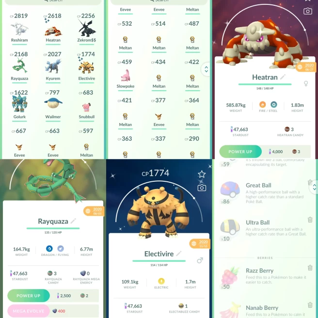 lvl32,have Reshiram Shiny Heatran Zekrom Rayquaza Kyurem Shiny Electivire etc,have some nice pokemons N8986