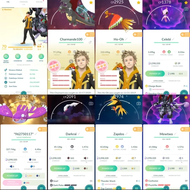 1811 Level 70 2016. Armored Mewtwo x2 tradeable Shundo Mega Charizard Shundo Mega Altaria Shiny Celebi Shiny Mega Gengar Shiny: Lugia, Deoxys,