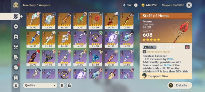Asia - AR 60 - 62 Charcter 20 5 Star - 10 Wephons 5 Star - Skin Beutiful - Map Good - Code644