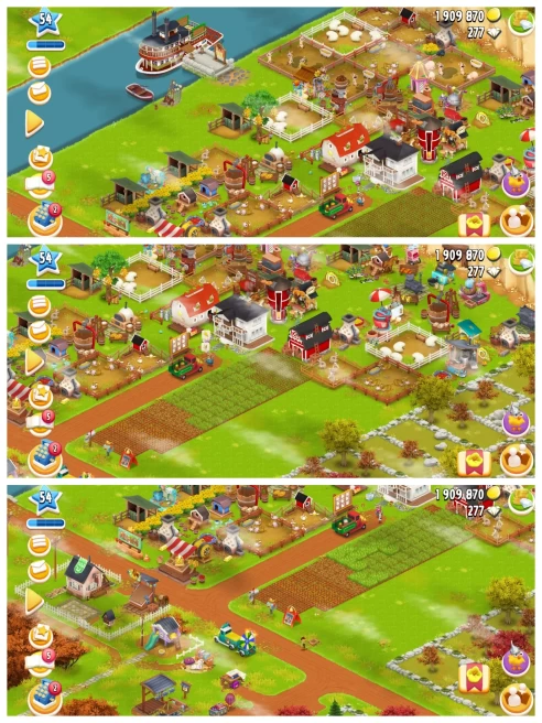 H43◆FARM LVL 54◆BARN: 3000◆SILO: 800◆1.9M COINS【950+ LAND TOOLS: LAND DEED, MALLET, MARKER STAKE 】277 DIAMONDS◆ACTIVE FARM