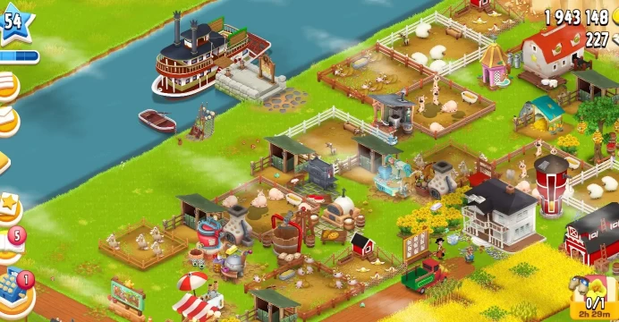 H44◆BARN: 3000◆FARM LVL 54◆SILO: 800◆1.9M COINS【945+ LAND TOOLS: LAND DEED, MALLET, MARKER STAKE 】277 DIAMONDS◆ACTIVE FARM