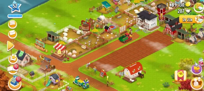 H51◆FARM LVL 52◆1.4M COINS◆BARN STORAGE: 3050◆SILO STORAGE: 800◆948 MIX METARIALS