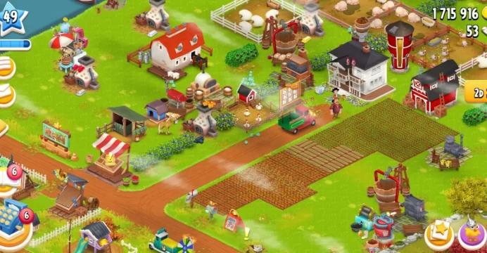 H52◆FARM LVL 49◆BARN STORAGE: 2300◆SILO STORAGE: 1000◆1.7M COINS◆686 LAND EXPANSION METARIALS