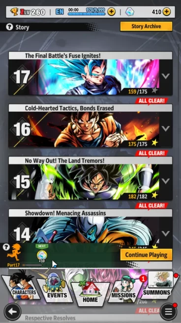 248M TotalPower LV260|7 UL+ 46 LL|Beast Gohan,legendary Broly,Vegeta,SS 2 Gohan Youth,Majin Vegeta ETC|Android|CheckSS(DBL826)