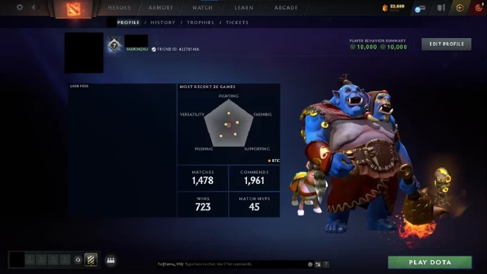 44 LVL_ Behavior: 10000 _< 30 Days Warranty>_NO VAC _Previous Rank: Guardian 1 (770-923 MMR) _1666 hours
