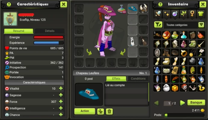 Ecaflip LVL 125 Tiliwan / Non Certifie, Securite 100 % !