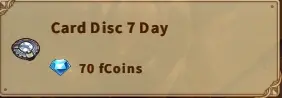 America FWC | Card Disc 7 Day