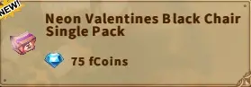 America FWC | Neon Valentines Black Chair Single Pack
