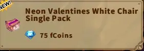 America FWC | Neon Valentines White Chair Single Pack