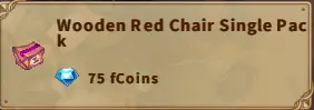 America FWC | Wooden Red Chair Single Pack