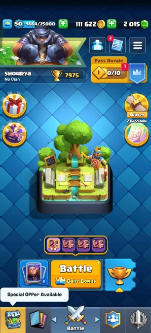 [Code 7663] Level 50 / 15 Cards level 14 + 2 Skins  Towers / Very Cheap