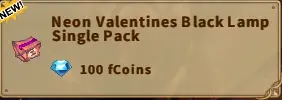 America FWC | Neon Valentines Black Lamp Single Pack
