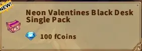 America FWC | Neon Valentines Black Desk Single Pack