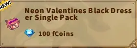 America FWC | Neon Valentines Black Dresser Single Pack