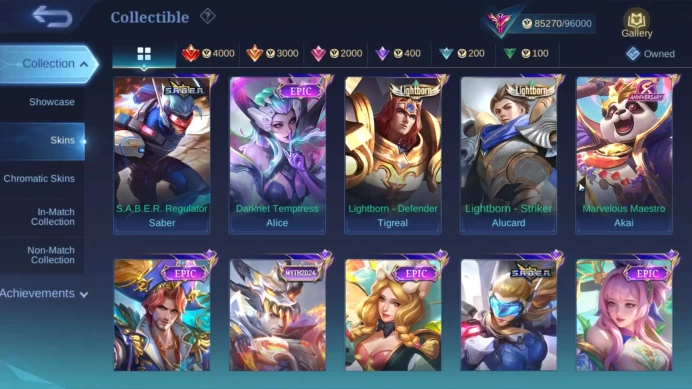 Hero 130 Skin 327|Roger Transformers,Prime Claude,Haya Star,Haya Luckybox,Lesley Star,Kagura Clouds|TakeEmail|CheckSS(MLBB1643)