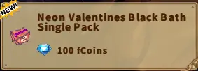 America FWC | Neon Valentines Black Bath Single Pack