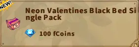 America FWC | Neon Valentines Black Bed Single Pack